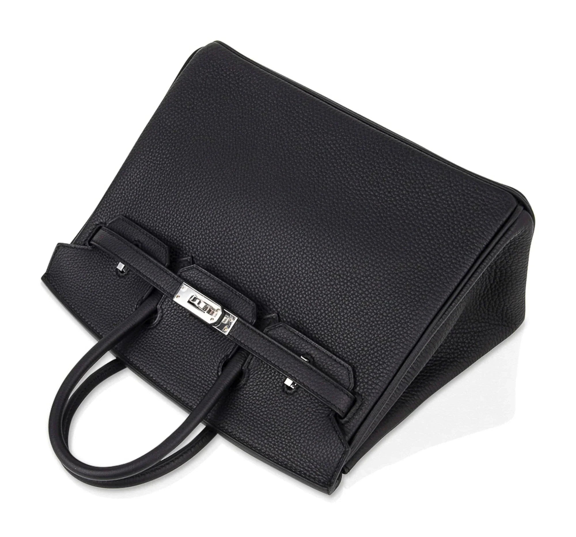 Birkin 25 Bag Black Palladium Hardware Togo Leather