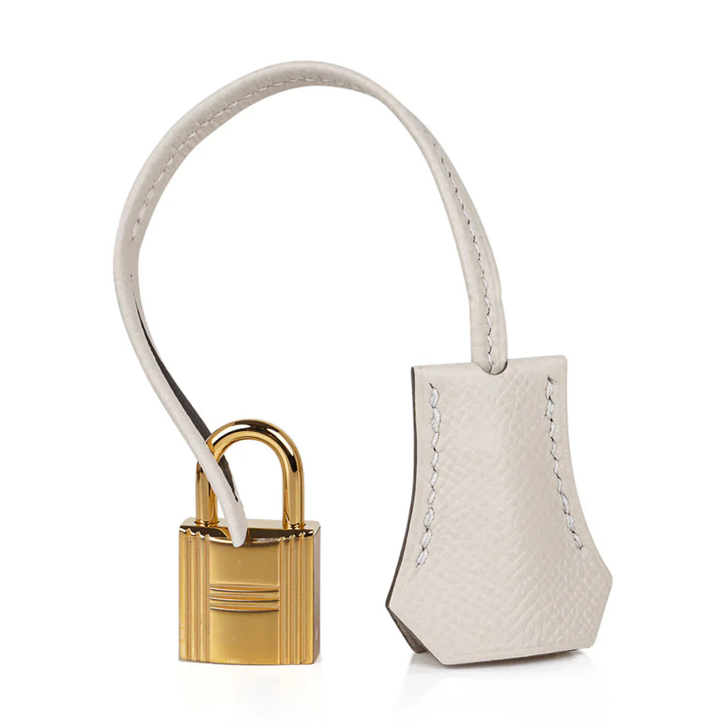 Kelly 25 Sellier Bag Craie Epsom Leather with Gold Hardware