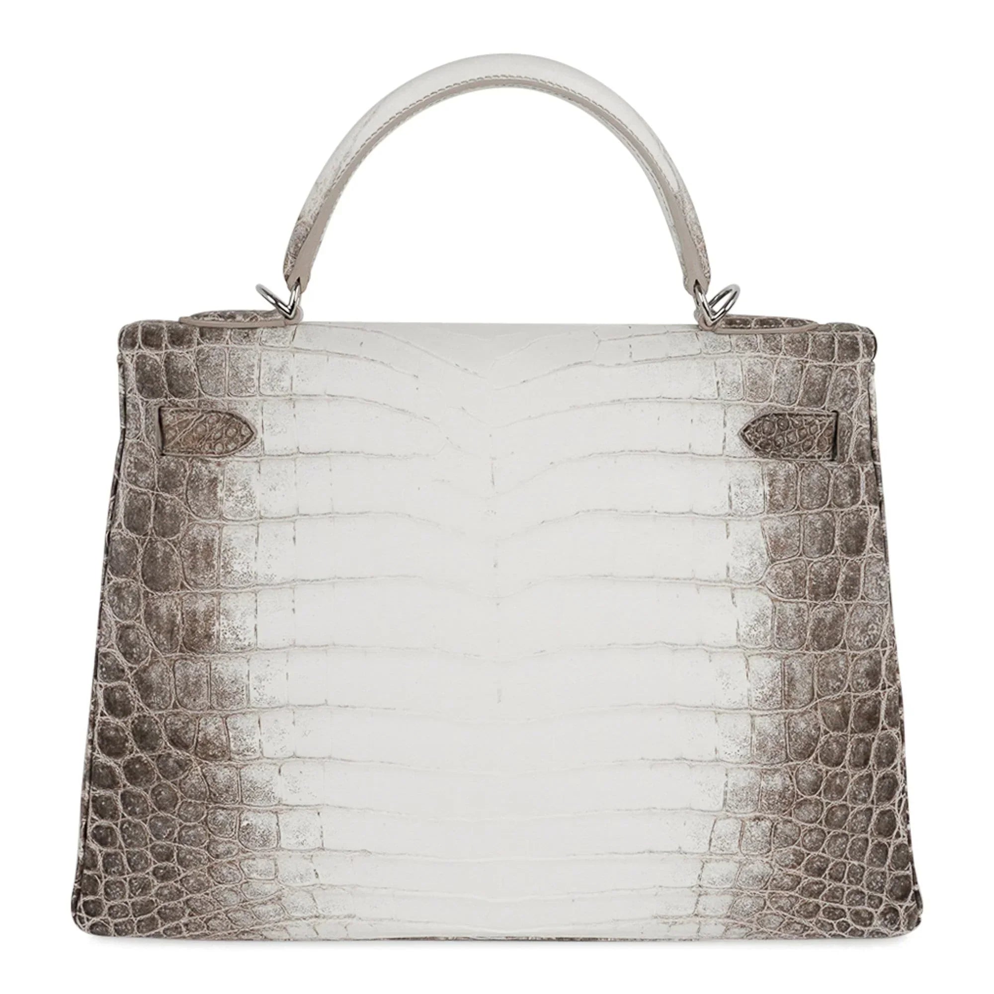 Limited Edition Kelly 32 Bag Himalaya Crocodile with Palladium Hardware