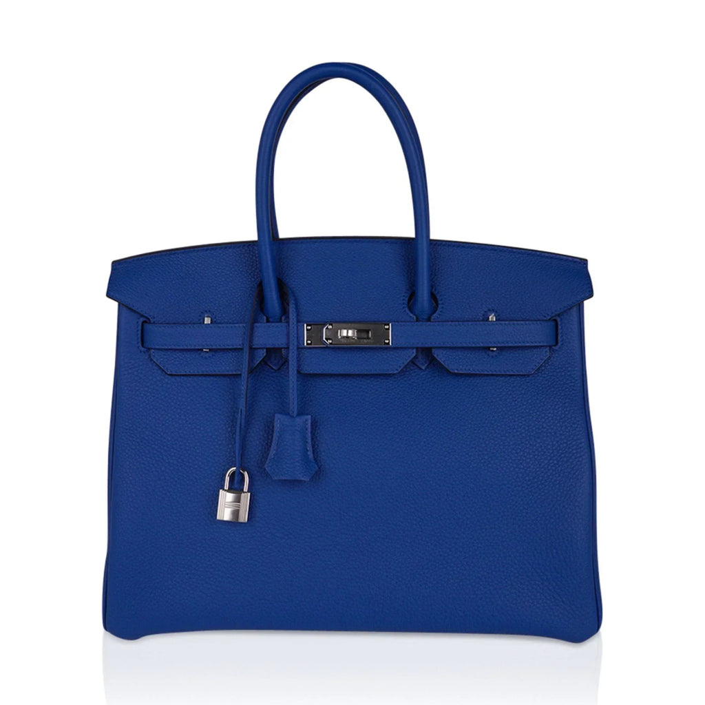Birkin 35 Bag Blue de France Togo Leather with Palladium Hardware