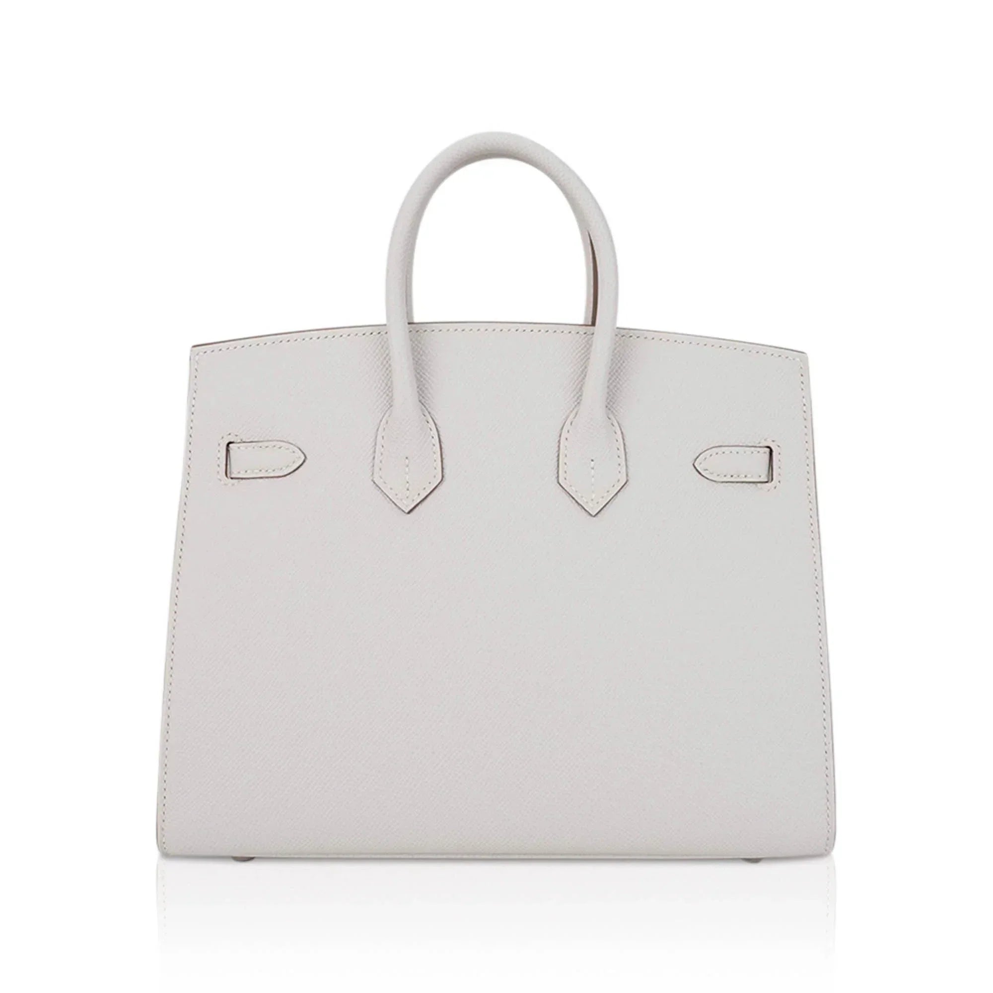 Birkin Sellier 25 Bag Gris Pale Epsom Leather with Palladium Hardware