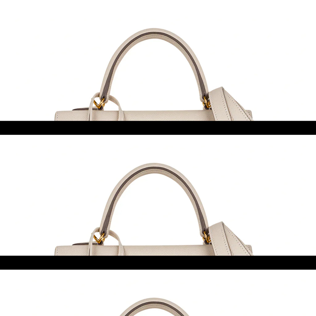 Kelly 25 Sellier Bag Craie Epsom Leather with Gold Hardware