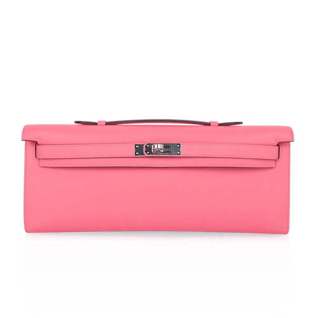Kelly Cut Bag Pink Rose Azalee Swift with Palladium Hardware