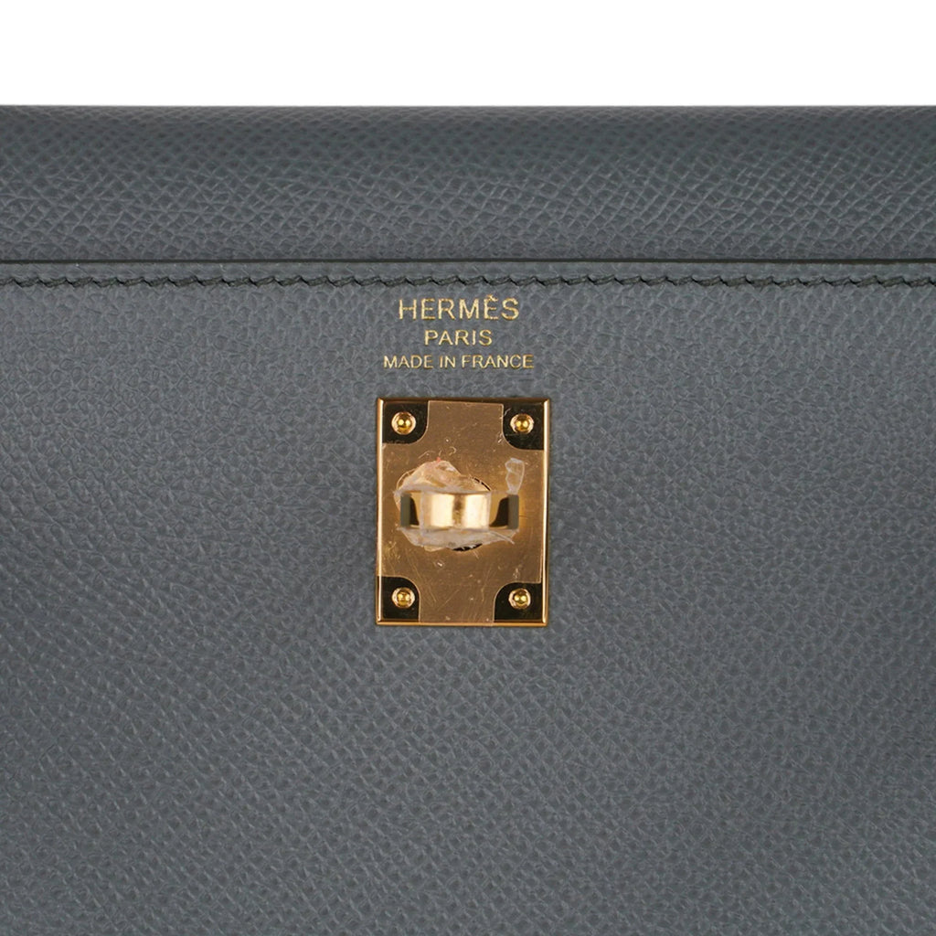 Kelly Sellier 25 Bag Vert Amande Gold Hardware Epsom Leather