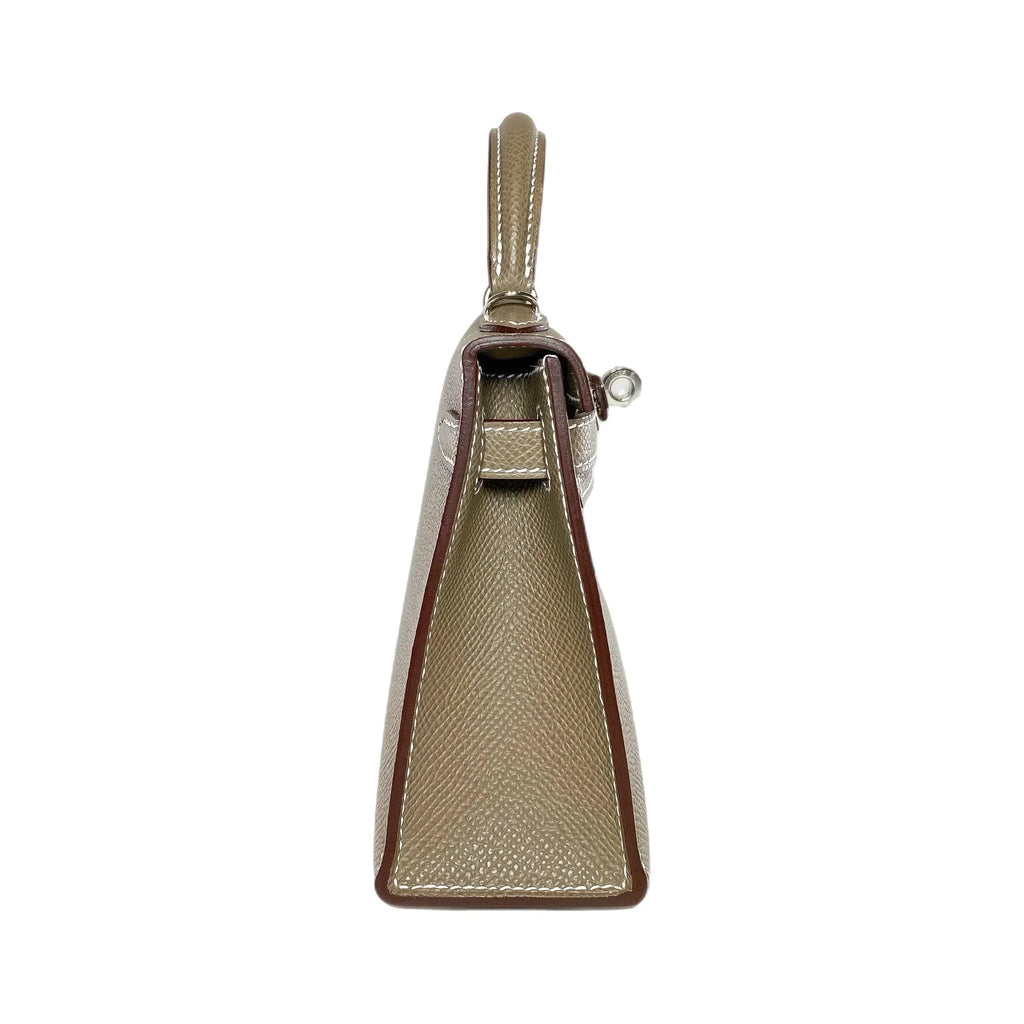 Kelly Sellier Craie and Trench Epsom Brushed Palladium Hardware