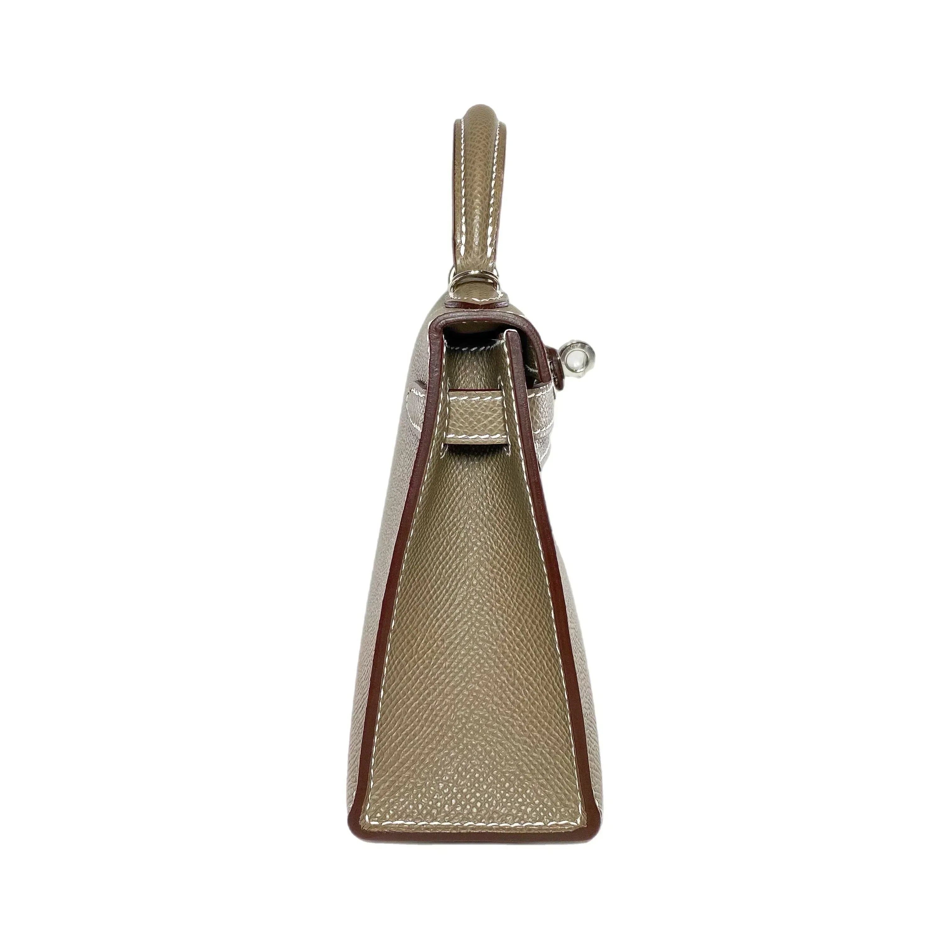 Kelly Sellier Craie and Trench Epsom Brushed Palladium Hardware