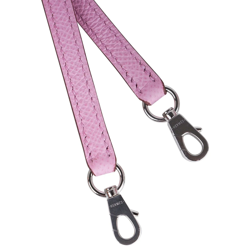 Mini Kelly 20 Bag Sellier Mauve Sylvestre Epsom with Palladium Hardware