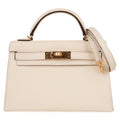 Mini Kelly 20 Bag Sellier Nata Epsom with Gold Hardware
