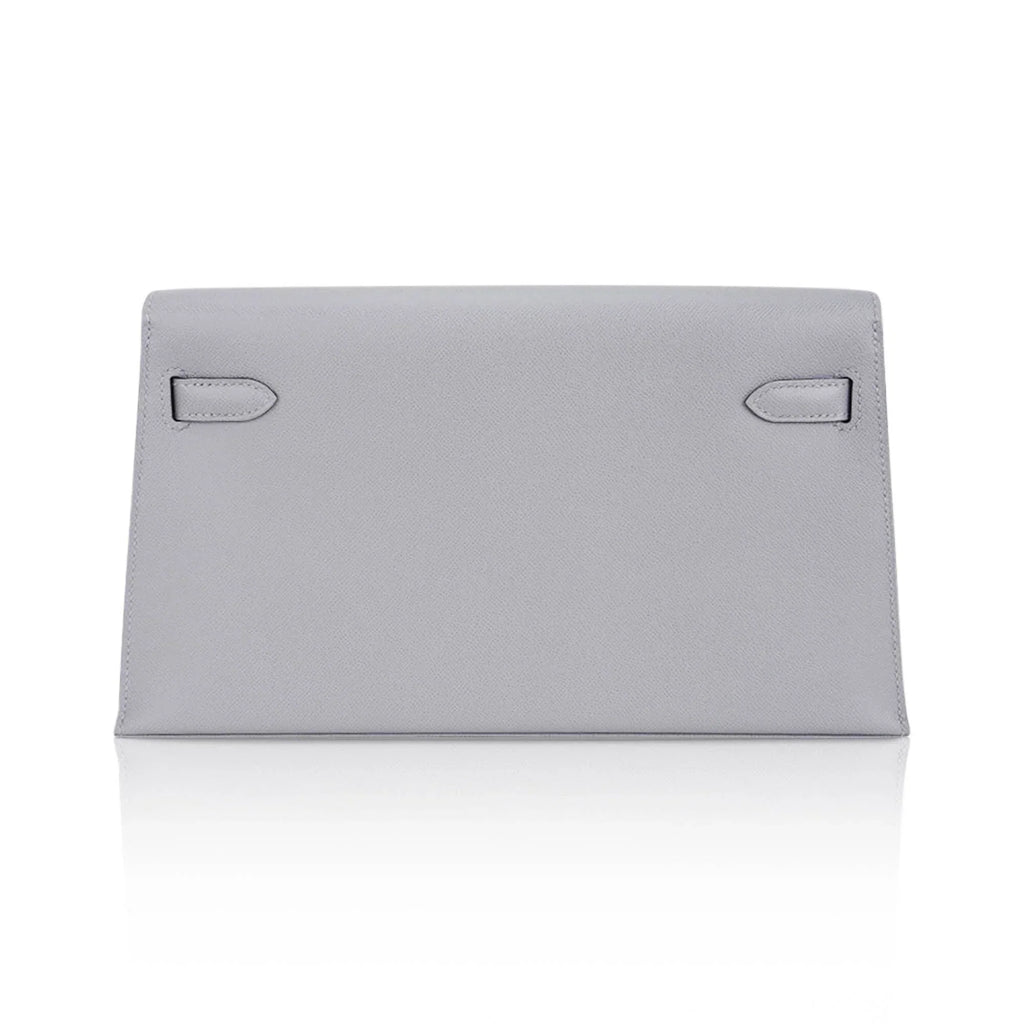 Kelly Elan Gris Pantin Veau Madame Leather with Palladium Hardware